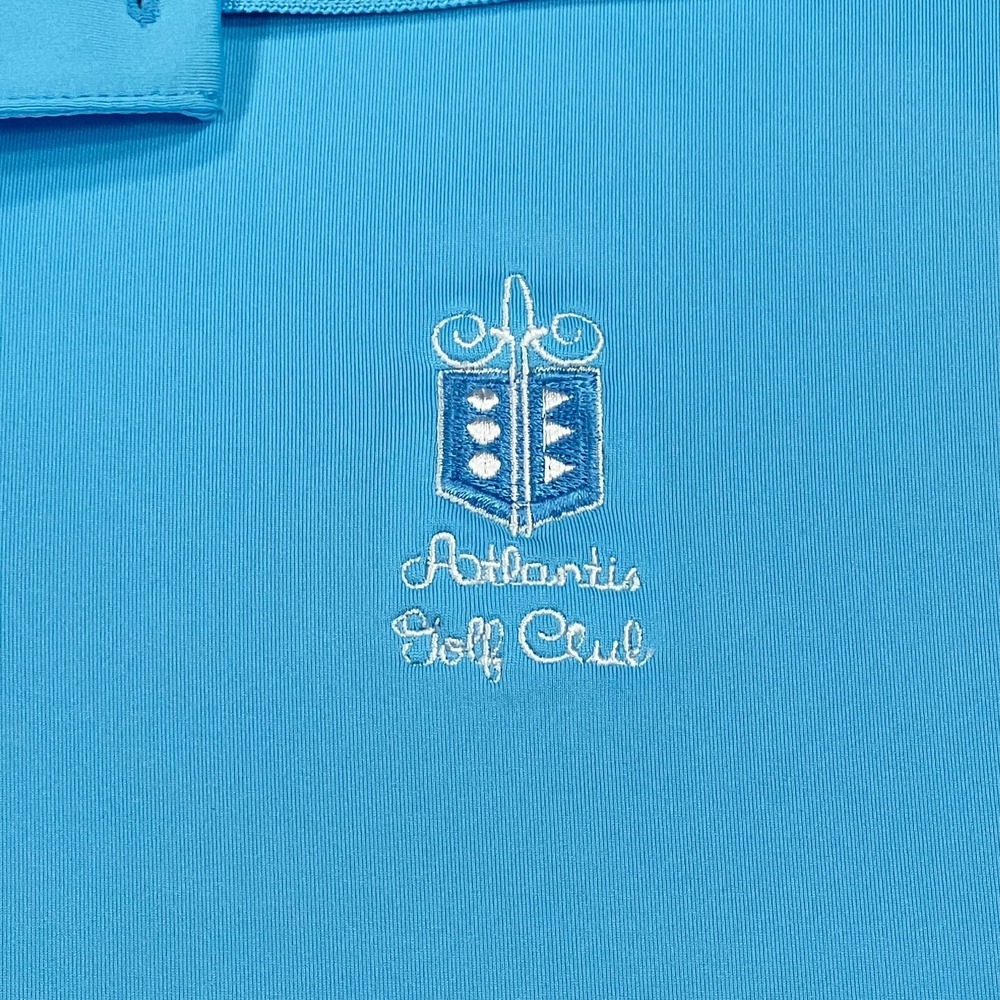 Peter Millar Summer Comfort Shirt Mens XXL Blue Atlantis Golf Club Polo - Picture 2 of 8